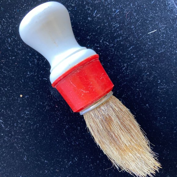 Antique Shaving Brush Broochas GALAN Patented Mens Grooming Natural Bristols - Picture 3 of 9